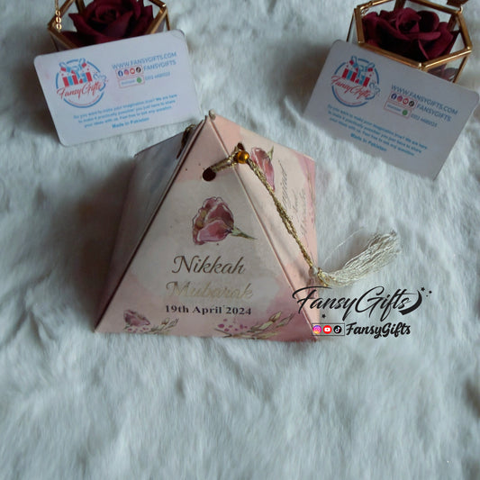 Customize Bid Box / Favour Box with Couple Name/date