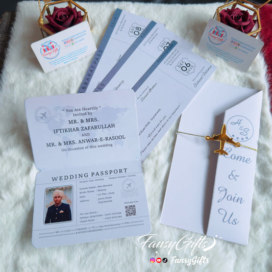 Passport Wedding Invitation with Bride/Groom Picture | Fansy Wedding Passport
