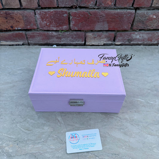 Mini Travel Jewellery Box with Customized Name