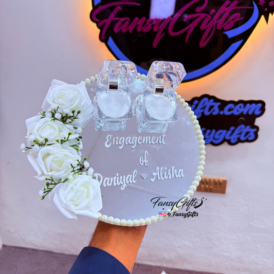 Luxury Customize Mirror Ring Tray