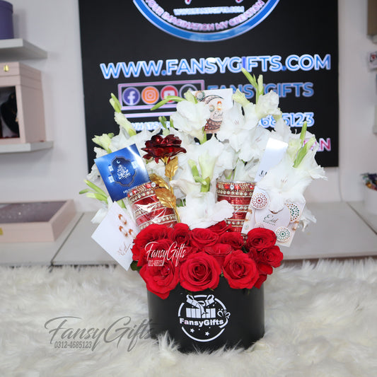 Bangle Bouquet with Flowers & Customize Card