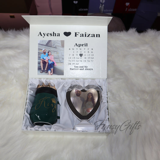 Cute Gift Box with LED Frame & Customize Mug - Personalized Box
