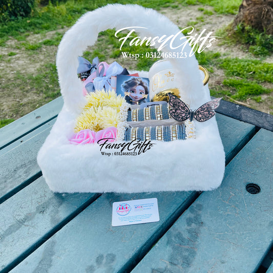 Premium Luxury Fluffy Basket for Girl