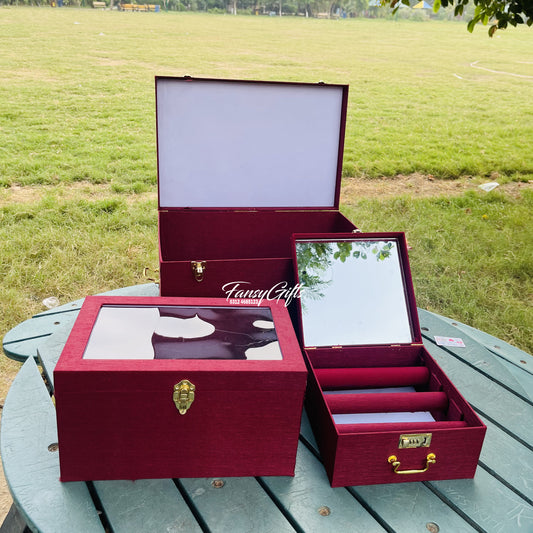 Customize Bangle & Bridal Trunk Boxes - 3 Piece Set ( Bangle Box , Medium, Large)
