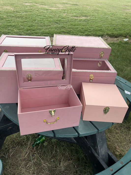 Customize Bangle & Bridal Trunk Boxes - 6 Piece Set (Small, Medium, Large)