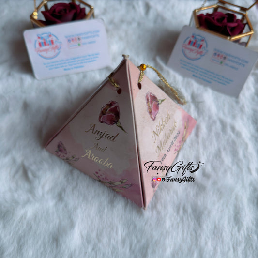 Customize Bid Box / Favour Box with Couple Name/date