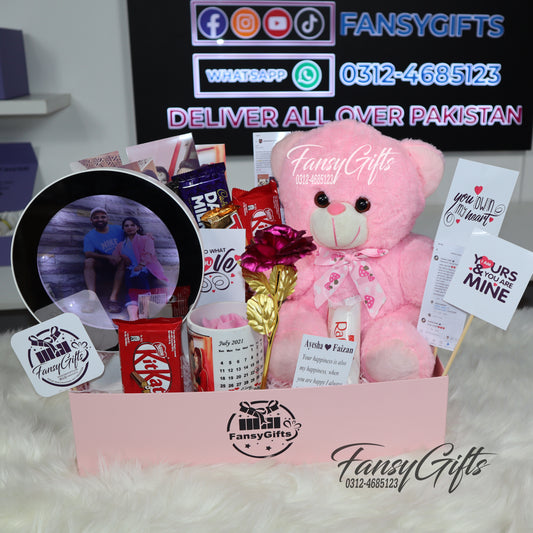 Customize Stuff Bouquet - Surprise Gift Package with LED Frame & Mug