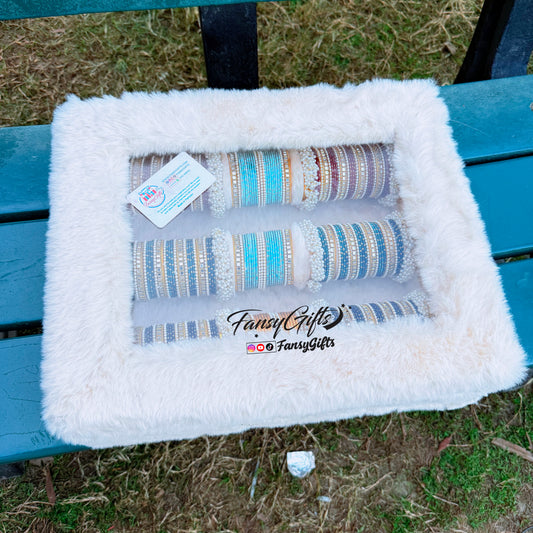 Fluffy Bangle box with Premium Bangles