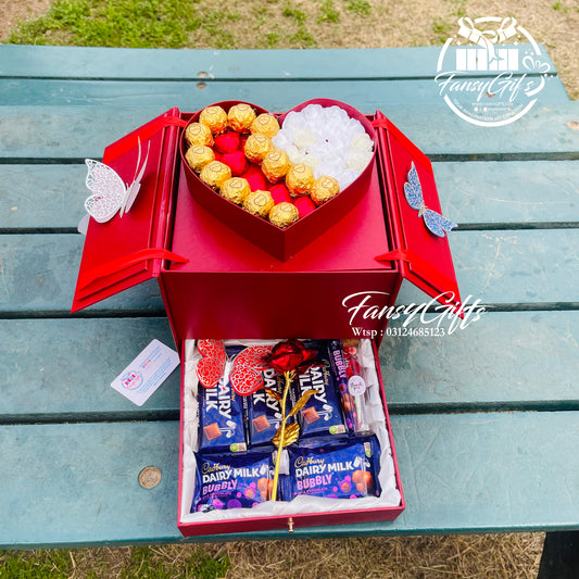 Luxury Heart Drawer Pop-Up Box