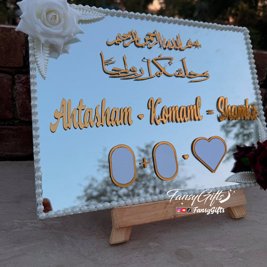 Luxury Nikkah Mirror Thumb Impression Tray