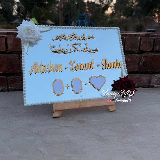 Luxury Nikkah Mirror Thumb Impression Tray