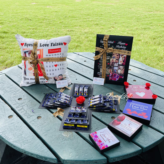 Chocolate Surprise Box with Customize Cushion & Frame Deal