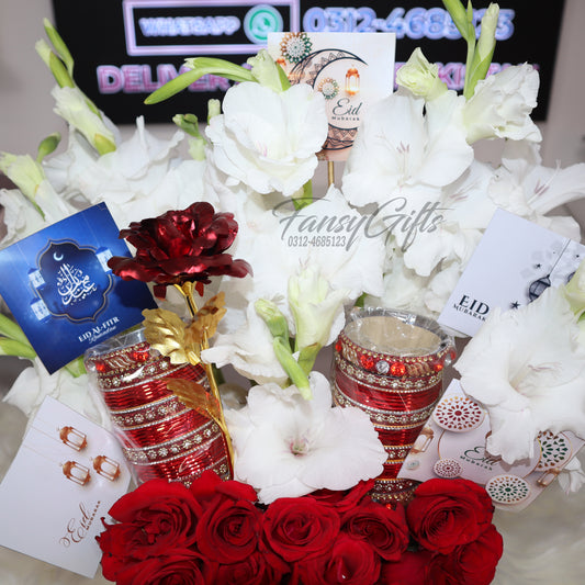 Bangle Bouquet with Flowers & Customize Card