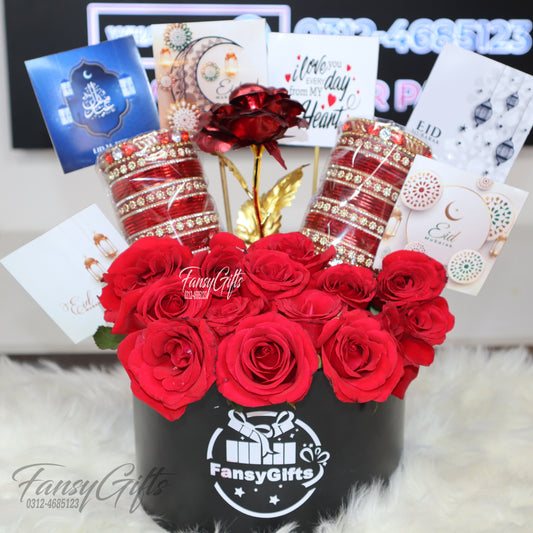 Bangle Bouquet with Flowers & Customize Card