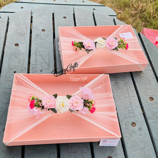 Empty Bouquet with Decorated Net & Flowers - 1 Pc, 2 Pcs or 6 Pcs Deal