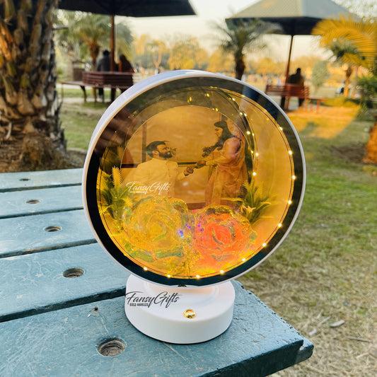 LED Customizable Picture Mirror Frame with Beautiful Flowers