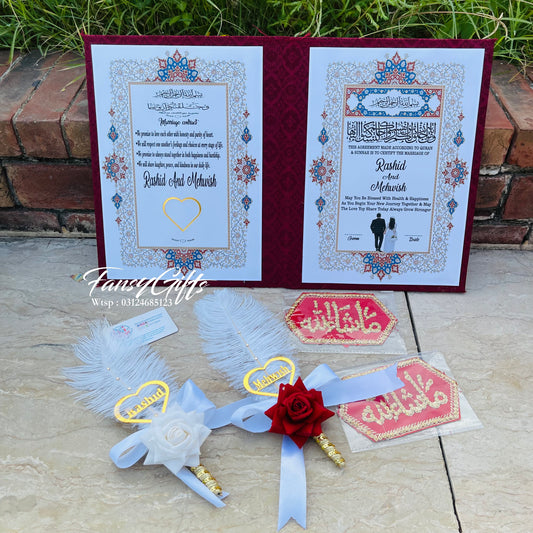 Nikkah Signature Booklet Set with Pens & Imamzamin
