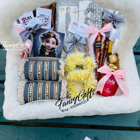 Luxury Fluffy Gift Basket For Someone Special
