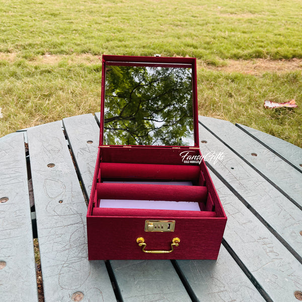 Empty Bangle Box with Inside Mirror & 3 Rods - All Colors Available