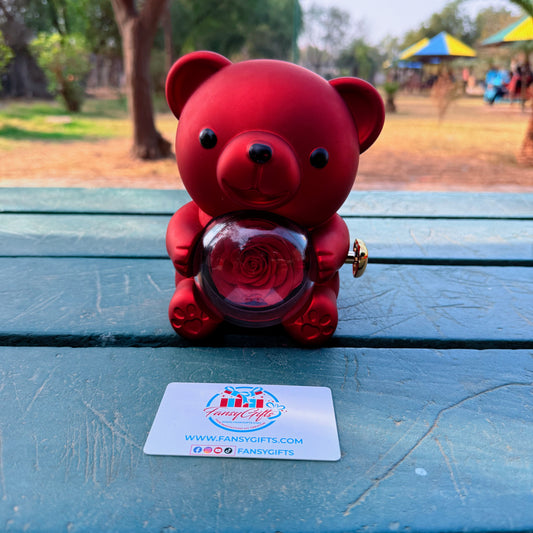 Teddy Rose Ring and Necklace Box Premium Quality