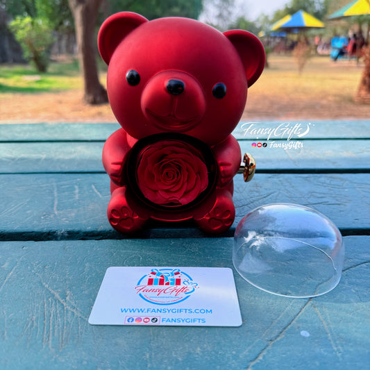 Teddy Rose Ring and Necklace Box Premium Quality